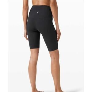 Lululemon Align Super High Rise Biker Short 10" Nulu Black W7BHUS Size 0